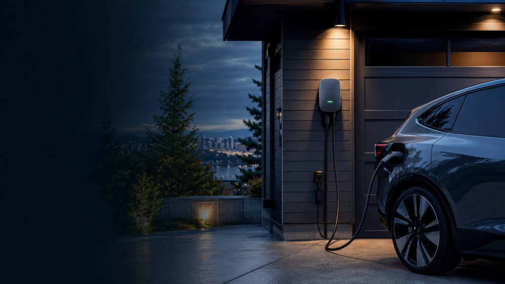 EV charger installation at a Vancouver home